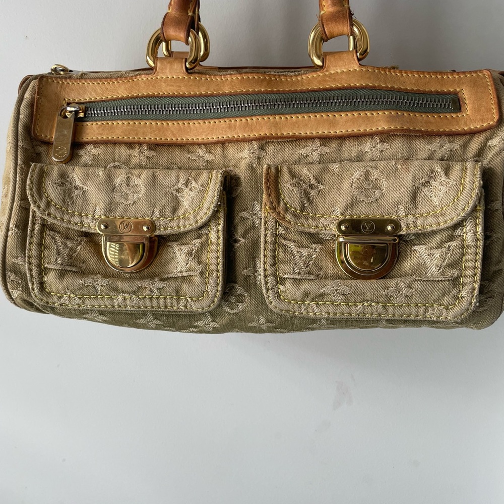 Authentic Louis Vuitton Monogram  Neo Speedy Green denim. Vintage y2k